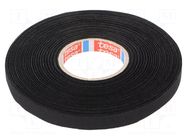 Tape: textile; W: 9mm; L: 25m; Thk: 0.3mm; Automotive; black; 150°C TESA
