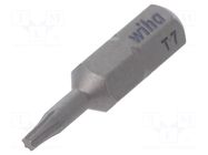 Screwdriver bit; Torx®; TX07; 1/4"; Overall len: 25mm; STANDARD WIHA