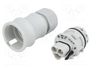 Connector: circular; plug; RST; male; PIN: 3; silver plated; 20A WIELAND