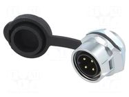 Connector: circular; socket; male; MRD; 10A; PIN: 4; IP67; straight AMPHENOL COMMUNICATIONS SOLUTIONS