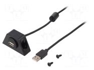 Extender; USB A socket; 0.6m; USB 2.0 Goobay