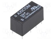 Relay: electromagnetic; DPDT; Ucoil: 5VDC; 3A; D2N; max.250VAC; PCB 