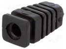 Strain relief; rubber; L: 26mm; black; Panel thick: max.2.7mm KRADEX