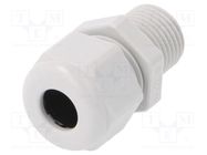 Cable gland; with long thread; M16; 1.5; IP68; polyamide; grey 