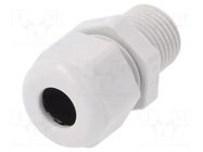 Cable gland; with long thread; M16; 1.5; IP68; polyamide; grey HUMMEL