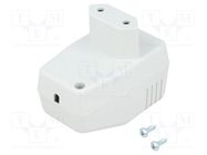 Enclosure: for power supplies; X: 40mm; Y: 66mm; Z: 40mm; ABS; grey MASZCZYK