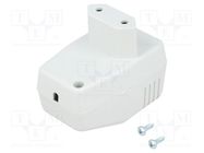 Enclosure: for power supplies; X: 40mm; Y: 66mm; Z: 40mm; ABS; grey 