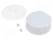 Enclosure: junction box; Ø: 80mm; Z: 32mm; wall mount; IP54; grey SPELSBERG