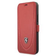 Ferrari FEOGOFLBKP12LRE iPhone 12 Pro Max 6.7&quot; red/red book Off Track Perforated, Ferrari