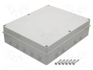 Enclosure: junction box; X: 380mm; Y: 460mm; Z: 120mm; IP65; grey PAWBOL