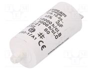 Capacitor: polypropylene; motors, run; 3uF; 425VAC; Ø28x55mm; ±5% DUCATI ENERGIA