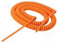 Wire: coiled; H07BQ-F; 2x1.5mm2; unshielded; PUR; orange; 450V,750V 