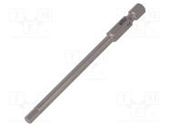 Screwdriver bit; hex key; HEX 4mm; Overall len: 90mm WIHA