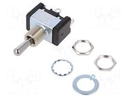 Switch: toggle; Pos: 3; SP3T; ON-OFF-ON; 10A/125VAC; ET Nidec Copal Electronics