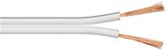 Speaker Cable white, 25 m - 25 m roll, cable diameter 2 x 4.0 mm², CCA