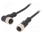 Cable: for sensors/automation; PIN: 4; with metal nut; plug; 250V AMPHENOL LTW