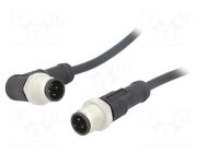 Cable: for sensors/automation; PIN: 4; with metal nut; plug; 250V AMPHENOL LTW