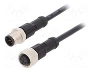 Cable: for sensors/automation; PIN: 5; with metal nut; plug; 60V AMPHENOL LTW