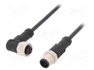 Cable: for sensors/automation; PIN: 5; with metal nut; plug; 60V AMPHENOL LTW