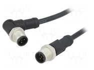 Cable: for sensors/automation; PIN: 5; with metal nut; plug; 60V AMPHENOL LTW