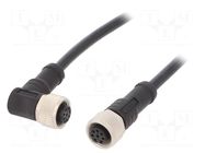 Cable: for sensors/automation; PIN: 8; with metal nut; plug; 30V AMPHENOL LTW