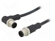 Cable: for sensors/automation; PIN: 8; with metal nut; plug; 30V AMPHENOL LTW