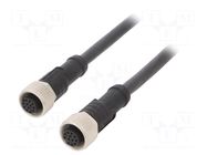 Cable: for sensors/automation; plug; PIN: 12; 1m; Insulation: PUR AMPHENOL LTW