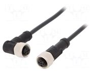 Cable: for sensors/automation; PIN: 5; with metal nut; plug; 60V AMPHENOL LTW