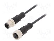 Cable: for sensors/automation; PIN: 4; M12-M12; D code-Ethernet 