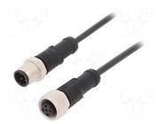 Cable: for sensors/automation; PIN: 4; with metal nut; plug; 250V AMPHENOL LTW