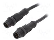Cable: for sensors/automation; PIN: 5; with plastic nut; plug; 60V AMPHENOL LTW