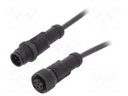 Cable: for sensors/automation; PIN: 4; with plastic nut; plug AMPHENOL LTW