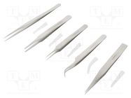 Kit: tweezers; for precision works; 5pcs. LINDSTRÖM