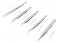 Tweezers-set; for precision works; 5pcs. LINDSTRÖM