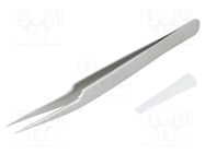 Tweezers; 115mm; Blades: curved,narrowed; Blade tip shape: sharp LINDSTRÖM