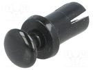 Rivet; Ømount.hole: 4.4mm; black; polyamide 66 FIX&FASTEN