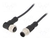 Cable: for sensors/automation; PIN: 4; with metal nut; plug; 250V AMPHENOL LTW