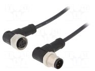 Cable: for sensors/automation; PIN: 4; with metal nut; plug; 250V AMPHENOL LTW