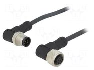 Cable: for sensors/automation; PIN: 8; with metal nut; plug; 30V AMPHENOL LTW