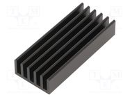 Heatsink: extruded; grilled; black; L: 50mm; W: 21mm; H: 10mm; 20.8K/W FISCHER ELEKTRONIK