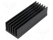 Heatsink: extruded; grilled; black; L: 100mm; W: 36.8mm; H: 25mm FISCHER ELEKTRONIK