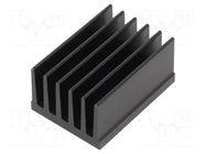 Heatsink: extruded; grilled; black; L: 50mm; W: 36.8mm; H: 25mm FISCHER ELEKTRONIK