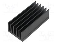 Heatsink: extruded; grilled; black; L: 75mm; W: 36.8mm; H: 25mm FISCHER ELEKTRONIK