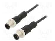 Cable: for sensors/automation; PIN: 4; M12-M12; D code-Ethernet AMPHENOL LTW