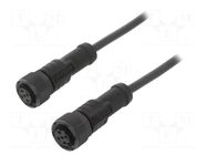 Cable: for sensors/automation; PIN: 4; with plastic nut; plug AMPHENOL LTW