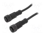 Cable: for sensors/automation; PIN: 4; with plastic nut; plug AMPHENOL LTW