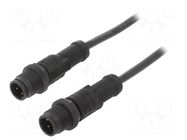 Cable: for sensors/automation; PIN: 4; with plastic nut; plug AMPHENOL LTW