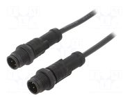 Cable: for sensors/automation; PIN: 4; with plastic nut; plug AMPHENOL LTW