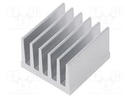 Heatsink: extruded; grilled; natural; L: 37.5mm; W: 36.8mm; H: 25mm FISCHER ELEKTRONIK