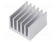 Heatsink: extruded; grilled; natural; L: 37.5mm; W: 36.8mm; H: 25mm FISCHER ELEKTRONIK